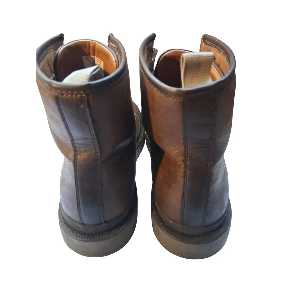 Guess GMCITIZEN-C Mens Brown Faux Leather Combat Lug Sole Lace Up Boots Size 11